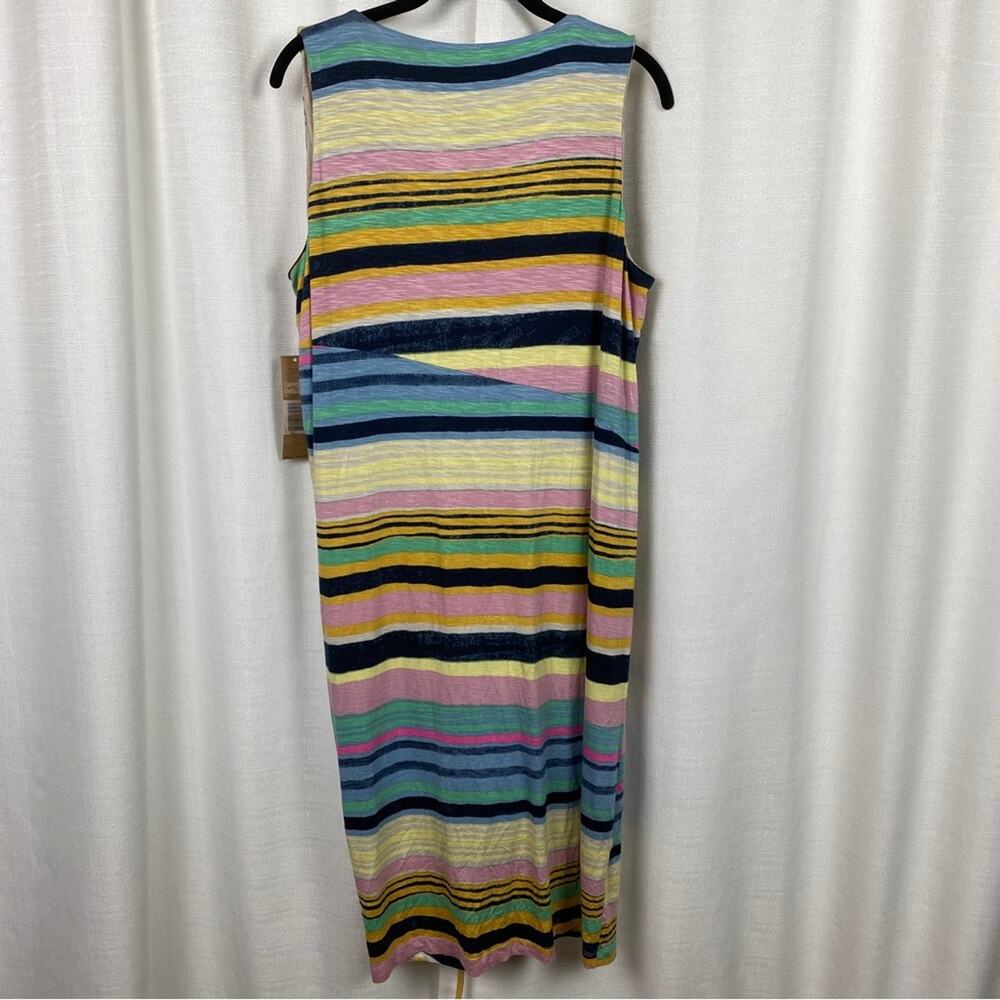 Rachel Rachel Roy April Navy Combo Striped Hem Tie Dress Sz.1X NWT - Picture 11 of 16